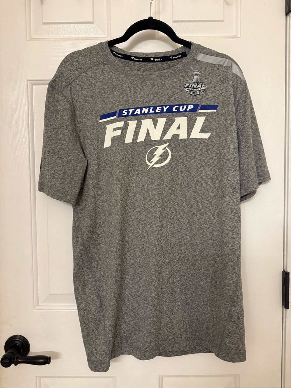 NHL Tampa Bay Lightning Stanley Cup Final 2020 Gray Short-Sleeve T Shirt